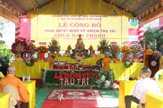 Quy Nhơn: Lễ công bố và trao Quyết định bổ nhiệm trụ trì chùa Nam Thạnh